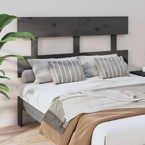 vidaXL Tăblie de pat, gri, 124x3x81 cm, lemn masiv de pin