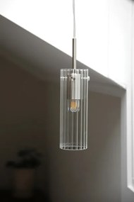 Markslöjd 109013 - Pendul pe cablu TIBIA 1xE14/40W/230V sticlă transparentă/alamă