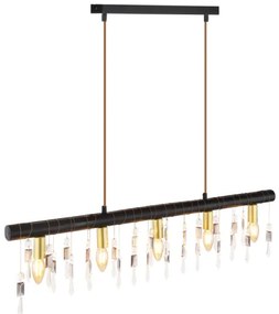 Globo 15532-5HB - Candelabru suspendat pe cablu KIRA, 5xE14/40W/230V, negru