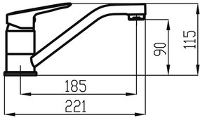 Baterie de chiuvetă/lavoar Novaservis METALIA crom lucios