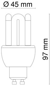 Bec economic GU10 4U 13Watt, 2700K 10801 GL