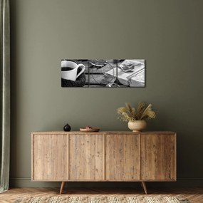 Tablou - O zi liniștită de toamnă (cu ceas) (90x30 cm)