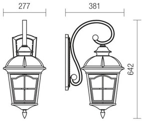 Aplică de perete pentru exterior YORK 1xE27/70W/230V IP44 maro