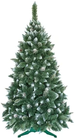 Pom de Crăciun artificial Pin Argintiu cu cristale de gheață 220cm
