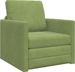 vidaXL Pat canapea 60cm Verde deschis Catifea