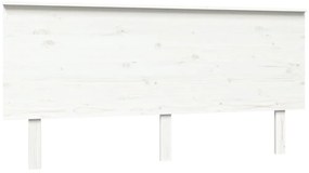819181 vidaXL Tăblie de pat, alb, 164x6x82,5 cm, lemn masiv de pin
