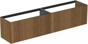 Dulap baza suspendat Ideal Standard Atelier Conca finisaj nuc inchis 4 sertare 240 cm