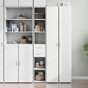 vidaXL Dulap înalt, alb, 30x42,5x185 cm, lemn prelucrat