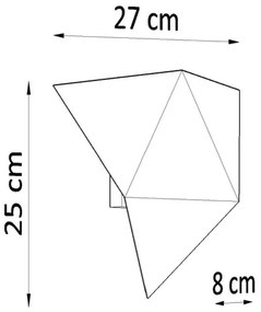 Aplică perete SOLIDO 2xG9/40W/230V negru