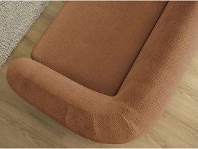 Canapea portocalie extensibilă cu tapițerie din chenille 228 cm Neyo – Bobochic Paris