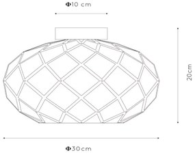 Plafonieră WOLFRAM 1xE27/40W/230V neagră Lucide 21117/30/30