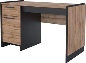 Masă PC 130, stejar wotan/negru, AMONI 1D1S