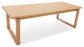 Masă de dining cu blat cu aspect de lemn de stejar 100x220 cm Rina – Marckeric