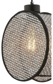 Candelabru cu cablu DRUM, 1 x E27, 60W, 230V, gri/negru