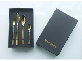 SET TACAMURI INOX, 24 PIESE, FINISAJ AURIU LUCIOS