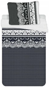 Lenjerie de pat din policoton pentru 2 paturi CANZONE BLACK, negru Dimensiune lenjerie de pat: 2 buc 70 x 90 cm | 2 buc 140 x 200 cm