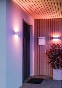 Eglo 901955 - Aplica de perete LED RGBW dimerizabilă pentru exterior SANIA-Z LED/10W/230V IP55 albă