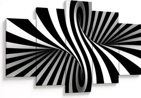 Tablou abstract cu dungi de zebră (150x105 cm)