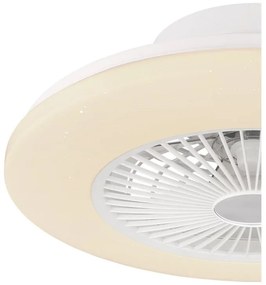 Lustra LED cu ventilator si telecomanda design modern Kello alb