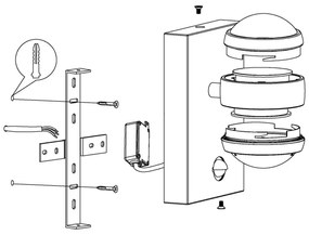 Eglo 96019 - LED Corp de iluminat perete exterior cu senzor SESIMBA 1 2xLED/3,7W
