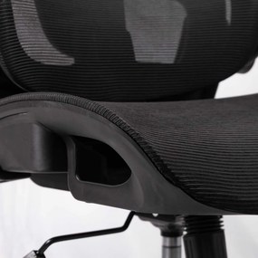 Scaun de birou ergonomic din mesh cu brațe rabatabile OFF 440 negru