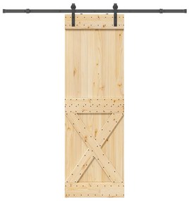 vidaXL Ușă glisantă cu set de feronerie 70x210 cm, lemn masiv de pin