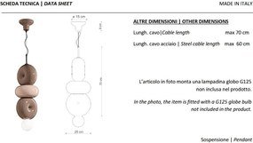 Lustra retro realizata manual din ceramica Bumbum