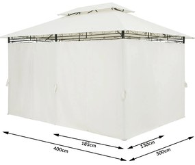 Deuba Pavilion de gradina Topas 4x3 crem