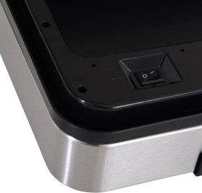 Cos de gunoi inteligent cu senzor HOMCOM, Capacitate 72 l, 42x30x81cm, Inox / ABS, Argintiu | Aosom Romania