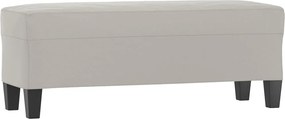 vidaXL Bancă, gri deschis, 100x35x41 cm, microfibră