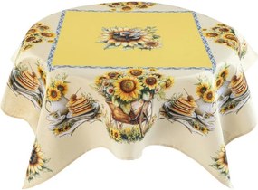 decoDoma Fată de masă centrală SUNFLOWERS 85 x 85 cm