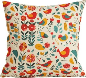 Husa de perna din microfibra RETRO BIRD 45x45 cm, colorat