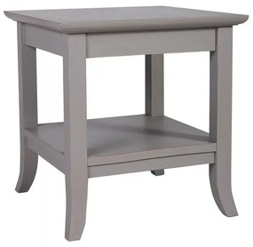 Noptiera gri, din lemn de pin, aspect rustic
