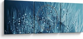 Tablou - Picături de rouă (cu ceas) (90x30 cm)