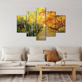 Tablou - Alee romantică de-a lungul apei, pictură în ulei (150x105 cm)