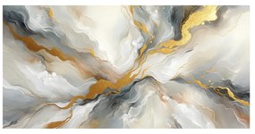 Tablou abstract energie aurie
