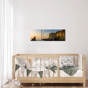 Tablou - recif de mare (cu ceas) (90x30 cm)