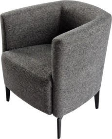 Fotoliu de design, gri / negru, KAPY