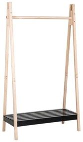 Suport de haine din lemn masiv negru pavlovnia Torino - House Nordic