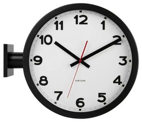 Ceas de perete Karlsson 5966WH cu două fețe 38 cm, alb