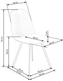 Scaun de bucaterie Paige, gri/negru