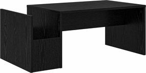 vidaXL Masă de cafea Stejar Negru 90 x 45 x 35 cm Lemn compozit