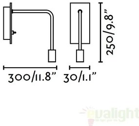 Aplica de perete alba reader LED flexibila, SAMI 41023