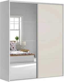 Dressing FLEX, alb/casmir, PAL, cu 2 usi, 200x66x240 cm