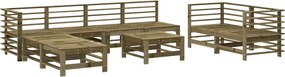 vidaXL Set mobilier de grădină, 9 piese, lemn de pin tratat