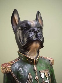 Statuie decorativă câine din rășină, H59 cm, "Sergeant Madog"