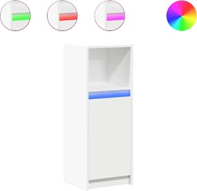 vidaXL Dulap cu LED, alb, 38x34x100 cm, lemn prelucrat
