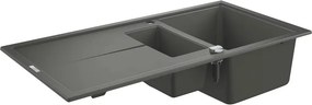 Chiuveta compozit Grohe K400 100x50.1 cm gri cu 2 cuve