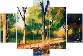 Tablou - Pădure de vară însorită, pictură (150x105 cm)