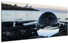 Tablou - Bile de sticlă pe piatră (120x50 cm)